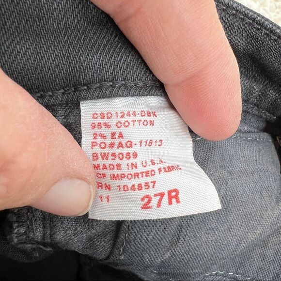 AG Adriano Goldschmied Premiere Skinny Straight Distressed Rip Whiskering Jeans - Picture 15 of 16